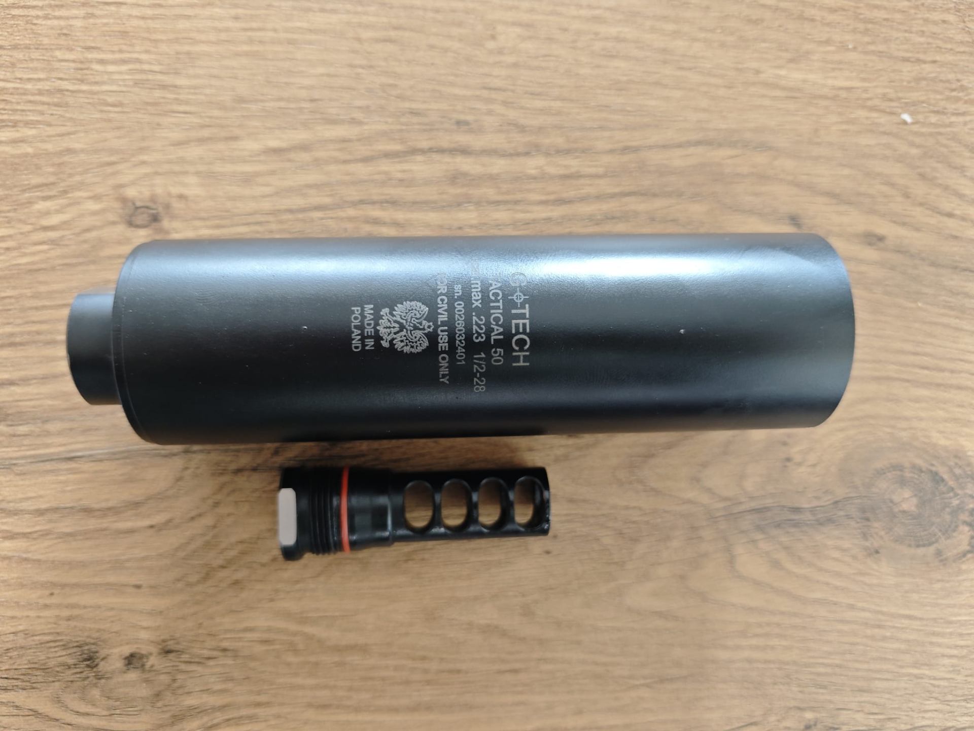 Tactical 50 QD — zintegrowany z kompensatorem odrzutu