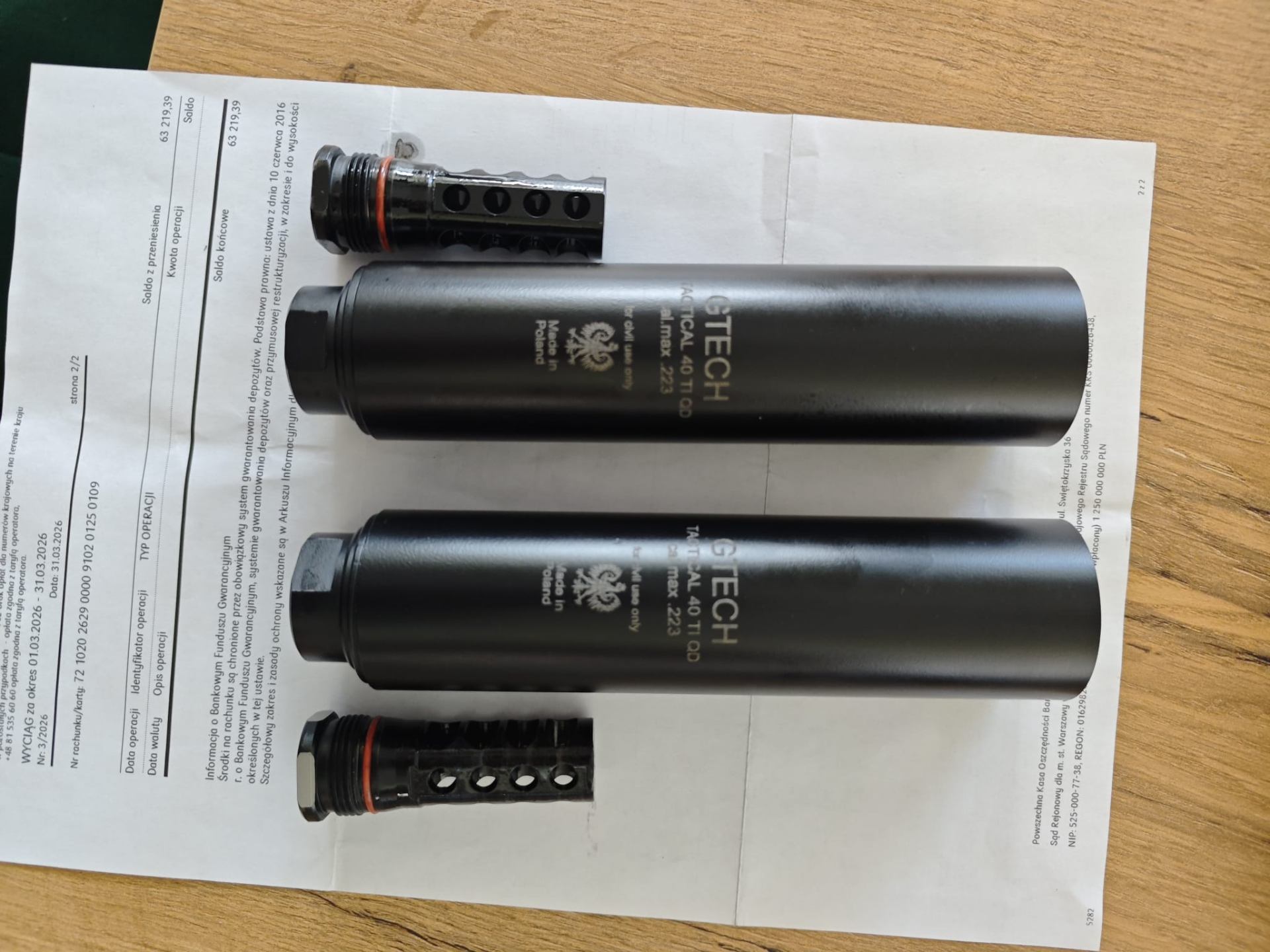 Tactical 40 QD Ti — zintegrowany z kompensatorem odrzutu